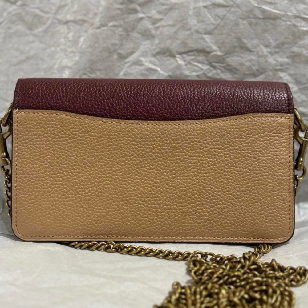 Coach Maroon and Beige Tabby Leather Crossbody Bag - Picture 2 of 8